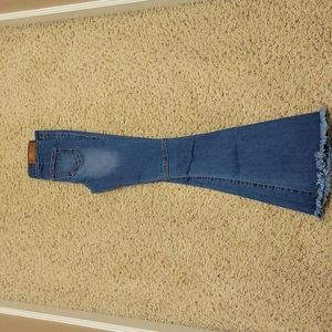 Girls Lucky & Blessed hard to find flare jeans